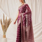 Hiral Fashion Purple Banarasi Organza Silk Abstract Woven Design Saree | Swadesiicart