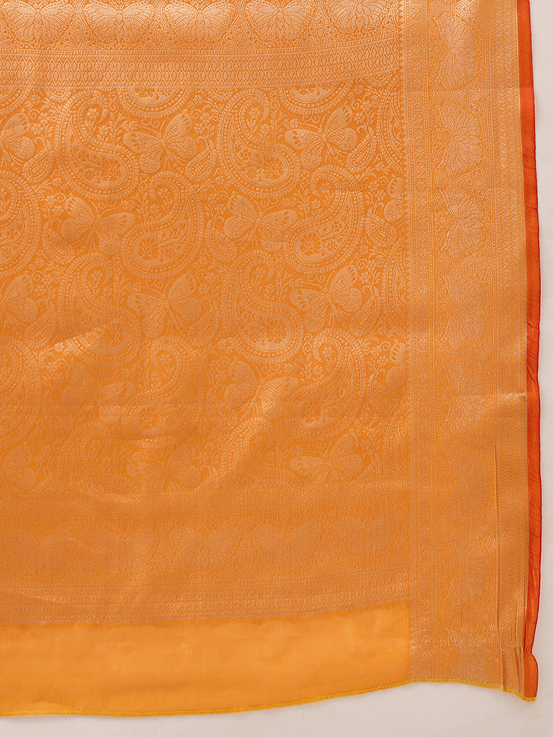 Hiral Fashion Yellow Banarasi Organza Silk Abstract Woven Design Saree | Swadesiicart