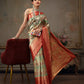Multicolor Pure Silk Woven Zari Design Geomatric Saree with Unstitched Blouse - Hiral Fashion | Swadesiicart