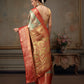 Multicolor Pure Silk Woven Zari Design Geomatric Saree with Unstitched Blouse - Hiral Fashion | Swadesiicart