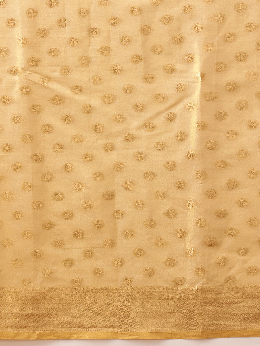 Hiral Fashion Beige Kanjivaram Tissue Silk Floral Zari Woven Saree | Swadesiicart