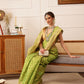 Hiral Fashion Green Kanjivaram Tissue Silk Floral Zari Woven Saree | Swadesiicart