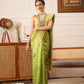 Hiral Fashion Green Kanjivaram Tissue Silk Floral Zari Woven Saree | Swadesiicart