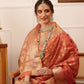 Hiral Fashion Pink Kanjivaram Tissue Silk Floral Zari Woven Saree | Swadesiicart