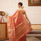 Hiral Fashion Pink Kanjivaram Tissue Silk Floral Zari Woven Saree | Swadesiicart