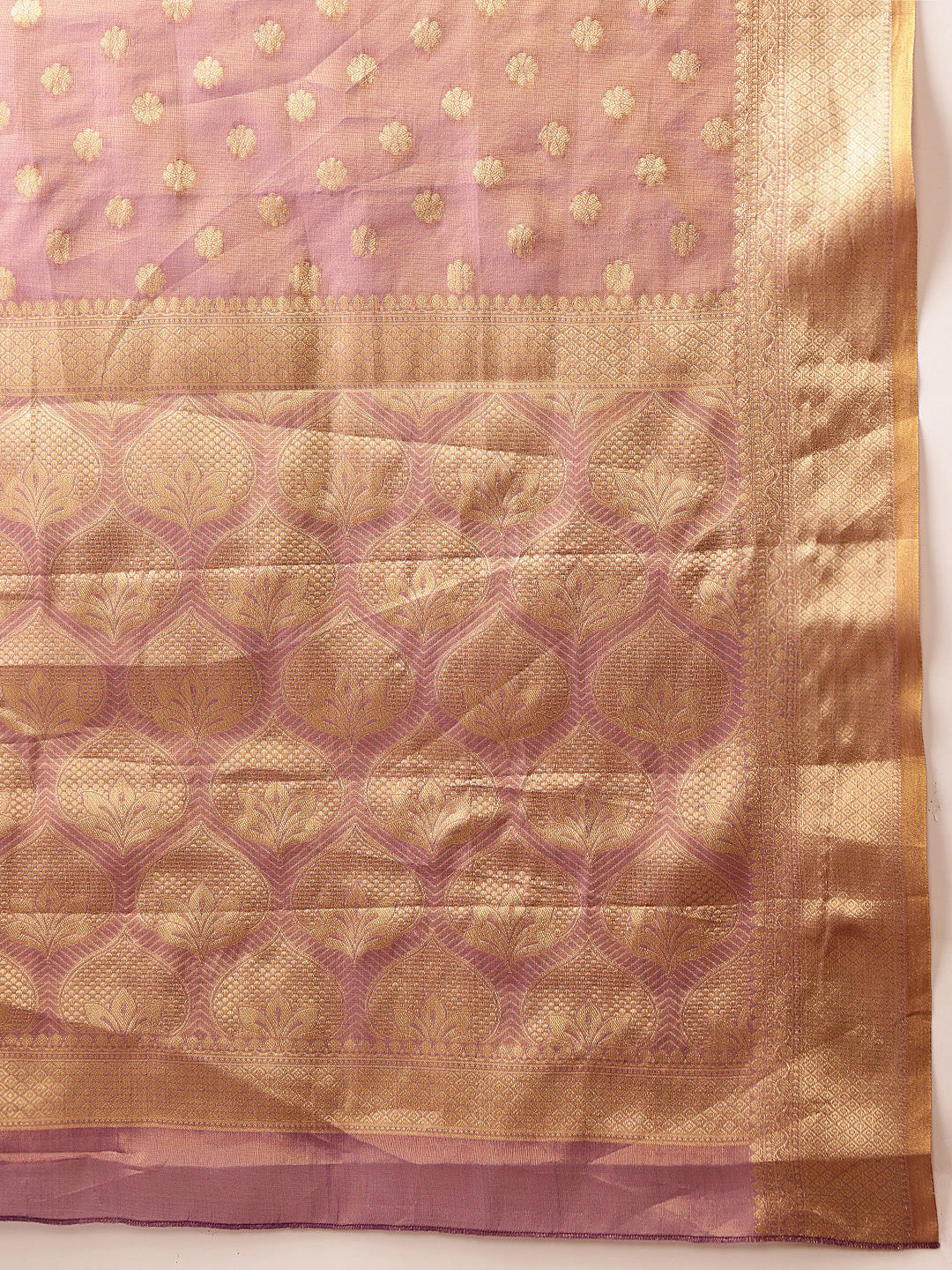 Hiral Fashion Purple Kanjivaram Tissue Silk Floral Zari Woven Saree | Swadesiicart