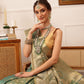 Hiral Fashion Teal Kanjivaram Tissue Silk Floral Zari Woven Saree | Swadesiicart