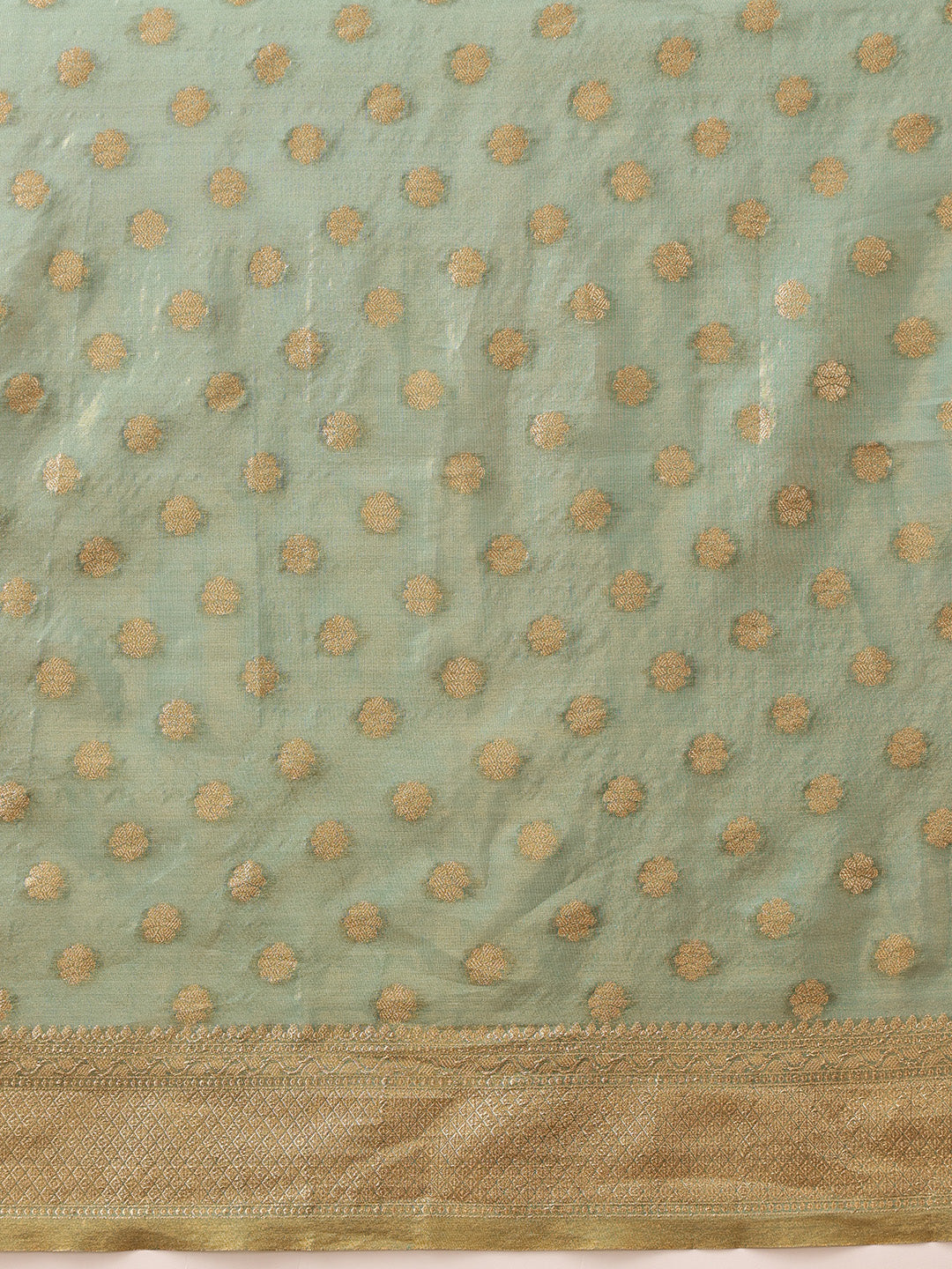 Hiral Fashion Teal Kanjivaram Tissue Silk Floral Zari Woven Saree | Swadesiicart