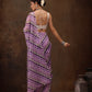 Lavender Cotton Blend Digital Print Abstract Saree with Unstitched Blouse - Hiral Fashion | Swadesiicart