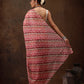 Multicolor Cotton Blend Digital Print Abstract Saree with Unstitched Blouse - Hiral Fashion | Swadesiicart