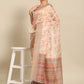 Beige Pure Cotton Printed Floral Saree with Unstitched Blouse - Hiral Fashion | Swadesiicart