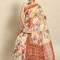 Mustard Pure Cotton Printed Floral Saree with Unstitched Blouse - Hiral Fashion | Swadesiicart