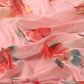 Pink Pure Cotton Printed Floral Saree with Unstitched Blouse - Hiral Fashion | Swadesiicart