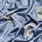 Blue Silk Blend Digital Print Floral Saree with Unstitched Blouse - Hiral Fashion | Swadesiicart