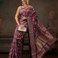 Hiral Fashion Purple Jamdani Cotton Floral Woven Thread Saree | Swadesiicart
