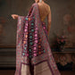 Hiral Fashion Purple Jamdani Cotton Floral Woven Thread Saree | Swadesiicart