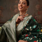 Hiral Fashion Green Jamdani Cotton Floral Woven Thread Saree | Swadesiicart