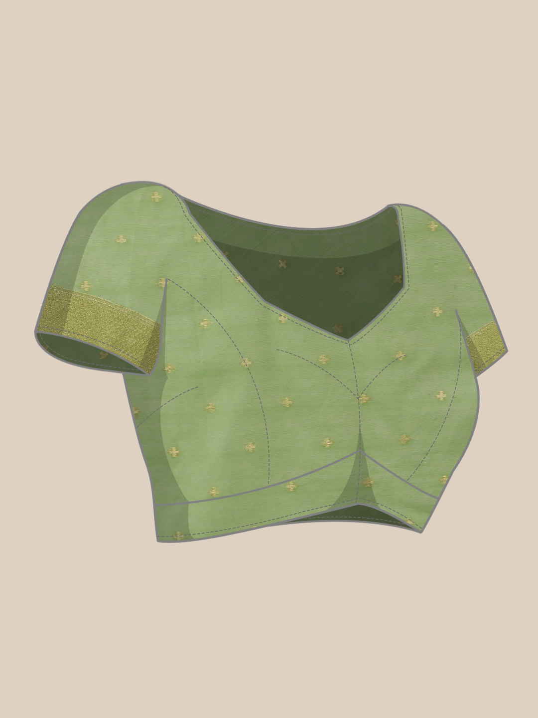 Hiral Fashion Lime Green Jamdani Cotton Floral Woven Thread Saree | Swadesiicart