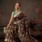 Hiral Fashion Brown Jamdani Cotton Floral Woven Thread Saree | Swadesiicart