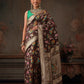 Hiral Fashion Brown Jamdani Cotton Floral Woven Thread Saree | Swadesiicart