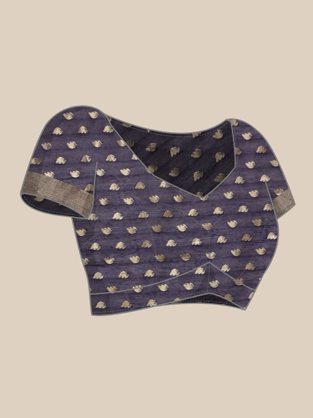 Hiral Fashion Navy Blue Jamdani Cotton Floral Woven Thread Saree | Swadesiicart