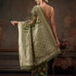 Hiral Fashion Green Jamdani Cotton Floral Woven Thread Saree | Swadesiicart