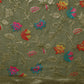 Hiral Fashion Green Jamdani Cotton Floral Woven Thread Saree | Swadesiicart