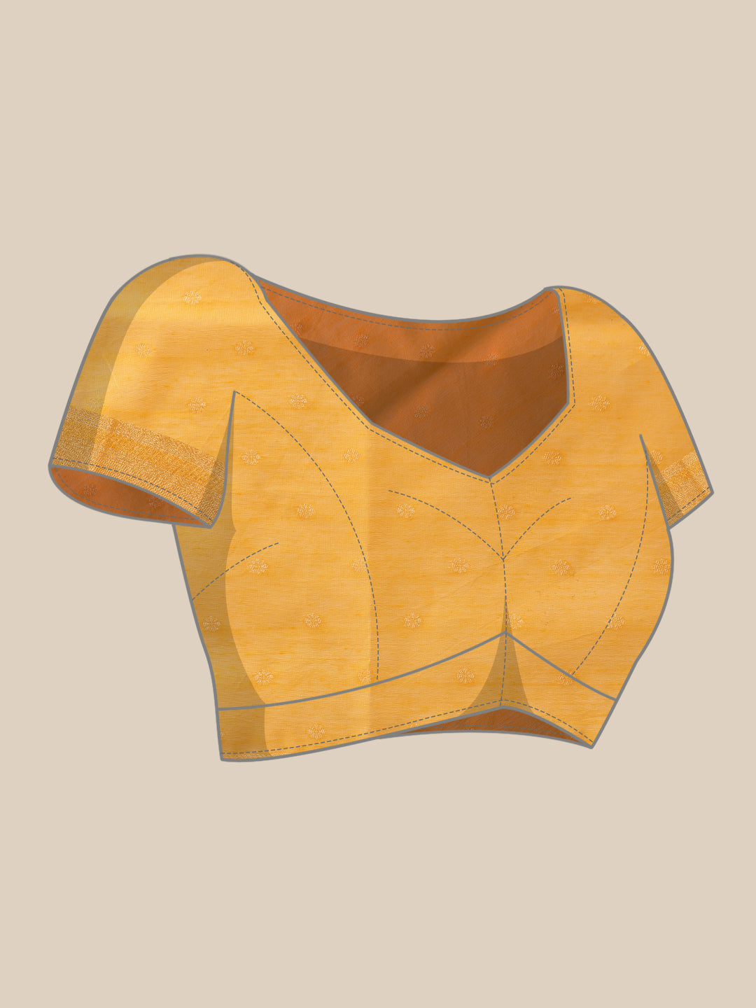 Hiral Fashion Mustard Jamdani Cotton Floral Woven Thread Saree | Swadesiicart