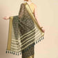 Black Silk Cotton Printed Floral Saree with Unstitched Blouse - Hiral Fashion | Swadesiicart