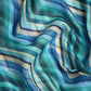 Blue Silk Cotton Printed Striped Saree with Unstitched Blouse - Hiral Fashion | Swadesiicart