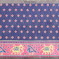 Blue Silk Cotton Printed Striped Saree with Unstitched Blouse - Hiral Fashion | Swadesiicart