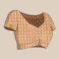 Brown Silk Cotton Printed Floral Saree with Unstitched Blouse - Hiral Fashion | Swadesiicart