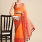 Mustard Silk Cotton Printed Floral Saree with Unstitched Blouse - Hiral Fashion | Swadesiicart