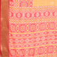Mustard Silk Cotton Printed Floral Saree with Unstitched Blouse - Hiral Fashion | Swadesiicart
