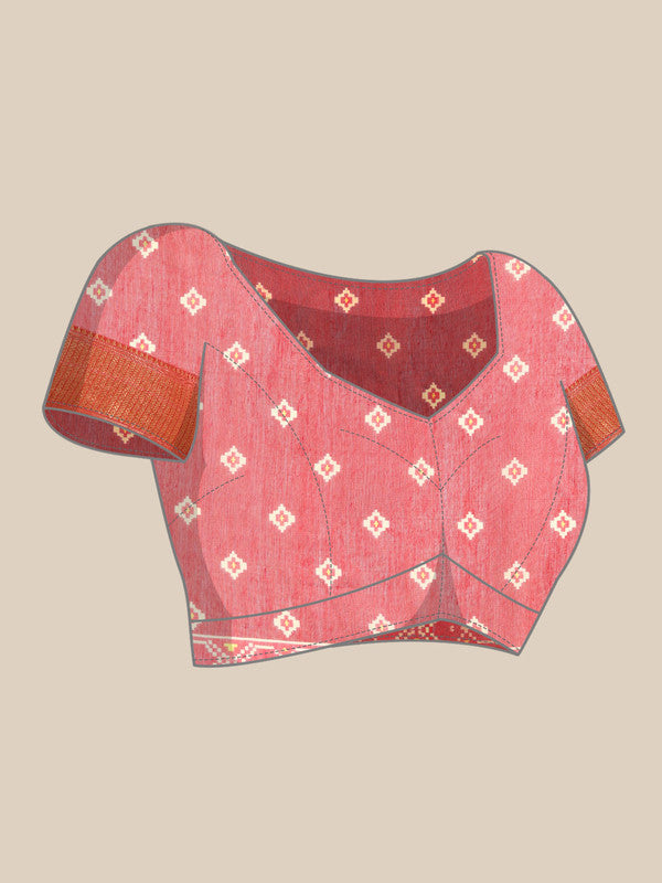 Mustard Silk Cotton Printed Floral Saree with Unstitched Blouse - Hiral Fashion | Swadesiicart