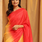 Multicolor Silk Blend Printed Solid Saree with Unstitched Blouse - Hiral Fashion | Swadesiicart