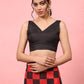 Red Silk Blend Printed Striped Saree with Unstitched Blouse - Hiral Fashion | Swadesiicart