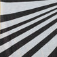 Black Cotton Blend Printed Striped Saree with Unstitched Blouse - Hiral Fashion | Swadesiicart