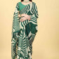 Green Cotton Blend Printed Striped Saree with Unstitched Blouse - Hiral Fashion | Swadesiicart