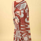 Maroon Cotton Blend Printed Geomatric Saree with Unstitched Blouse - Hiral Fashion | Swadesiicart