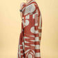 Maroon Cotton Blend Printed Geomatric Saree with Unstitched Blouse - Hiral Fashion | Swadesiicart