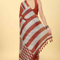 Maroon Cotton Blend Printed Geomatric Saree with Unstitched Blouse - Hiral Fashion | Swadesiicart