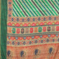 Multicolor Cotton Blend Printed Striped Saree with Unstitched Blouse - Hiral Fashion | Swadesiicart