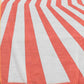 Red Cotton Blend Printed Striped Saree with Unstitched Blouse - Hiral Fashion | Swadesiicart