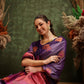 Hiral Fashion Lavender Banarasi Silk Floral Woven Design Saree | Swadesiicart