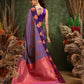 Hiral Fashion Lavender Banarasi Silk Floral Woven Design Saree | Swadesiicart