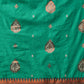 Hiral Fashion Green Banarasi Silk Floral Woven Design Saree | Swadesiicart