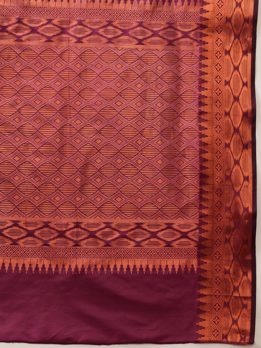 Hiral Fashion Pink Banarasi Silk Floral Woven Design Saree | Swadesiicart