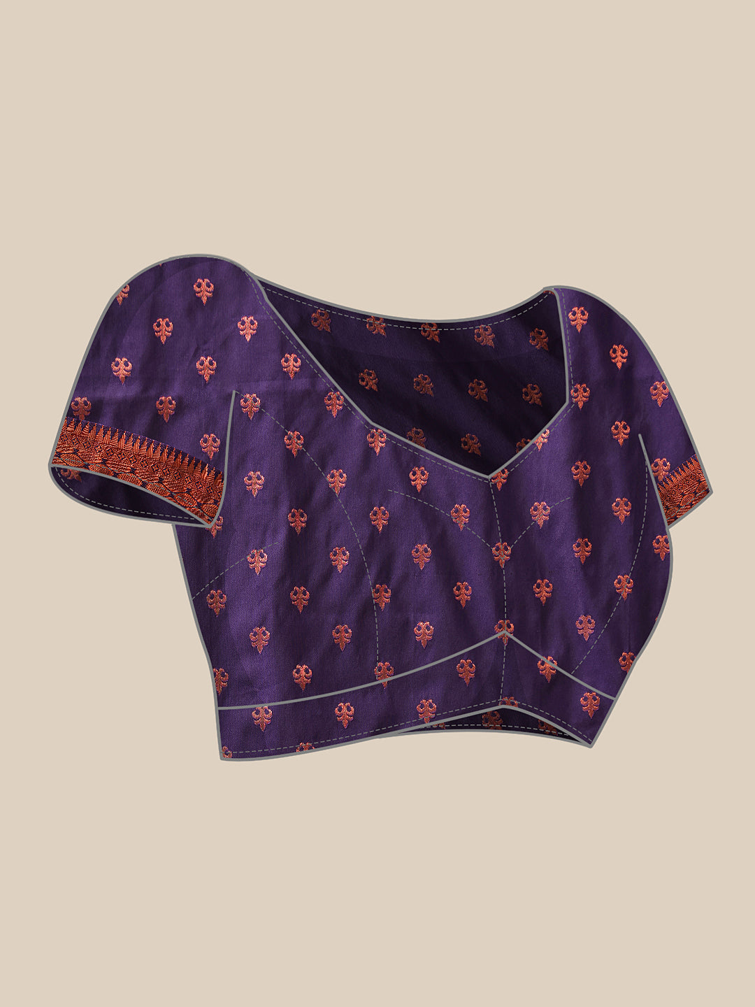 Hiral Fashion Purple Banarasi Silk Floral Woven Design Saree | Swadesiicart