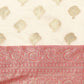 White Silk Blend Woven Zari Design Floral Saree with Unstitched Blouse - Hiral Fashion | Swadesiicart